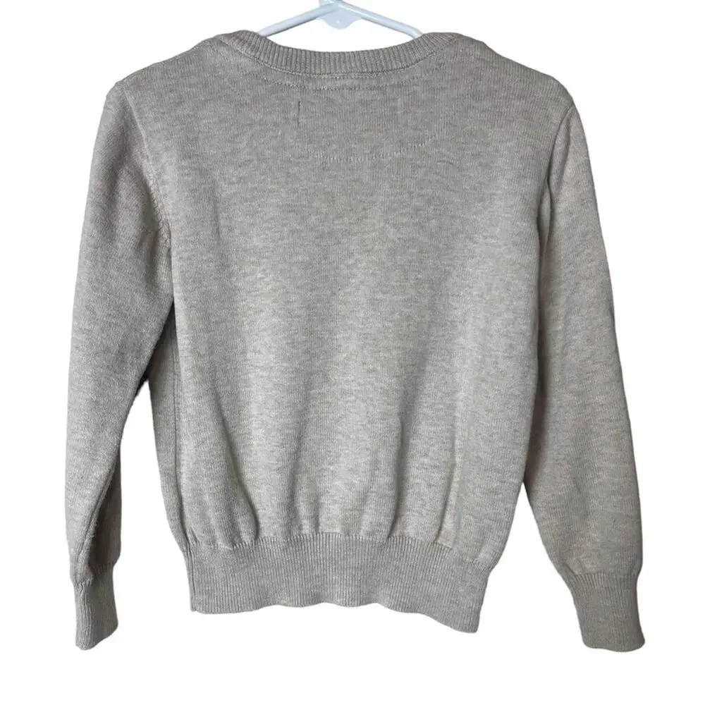 Sovereign Code V Neck Long Sleeve Sweater Oatmeal Size 4T Boys